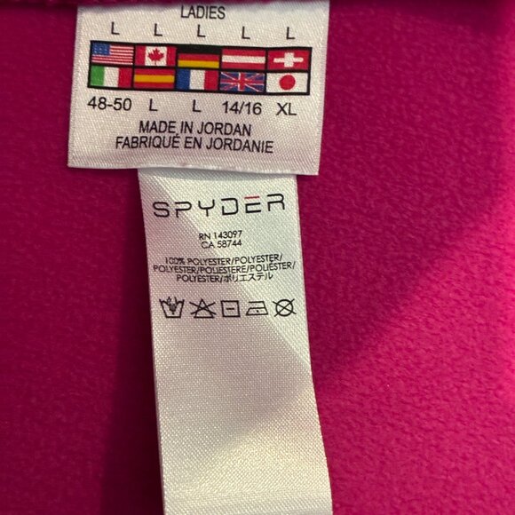 Women's Spyder Core Sweater Zip-up Jacket Fleece-lined Pink - Picture 5 of 10